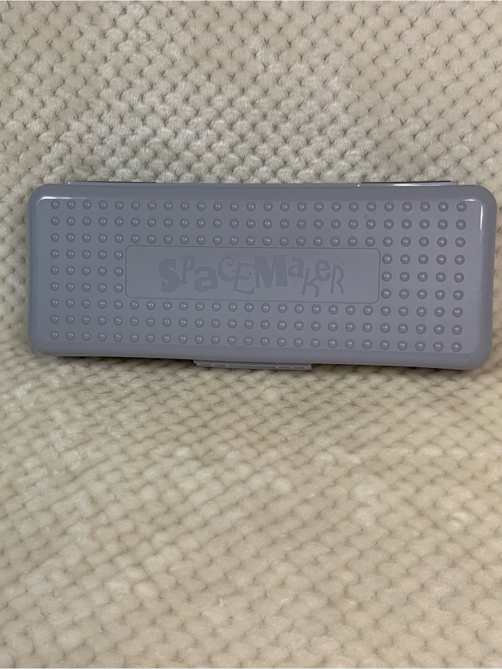 Space Maker Grey Black Pencil Box 13in School Supply Box